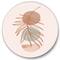 Designart - Moon & Sun Shapes In Retro Terracotta Tones II - Modern Metal Circle Wall Art